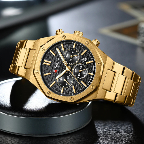 Часы мужские Curren 8440 Gold-Black-2