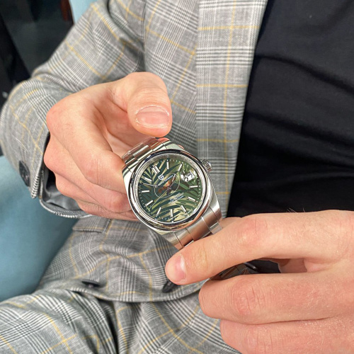 Часы мужские Pagani Design PD-1715 Silver-Green-3