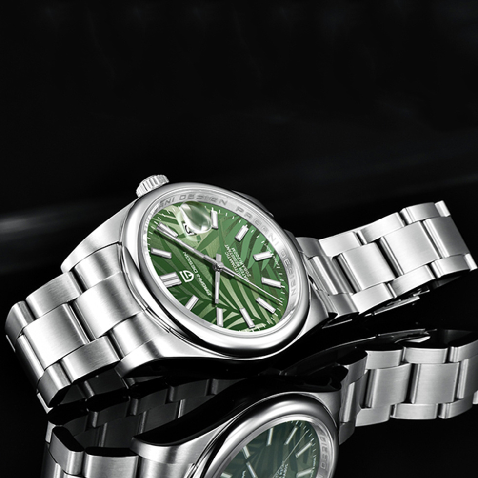 large Часы мужские Pagani Design PD-1715 Silver-Green 1