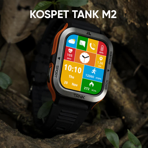 Часы мужские Kospet Tank M2 Red-5
