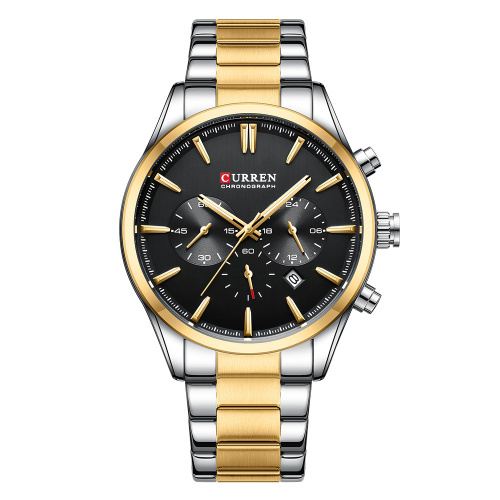Часы мужские Curren 8446 Silver-Gold-Black
