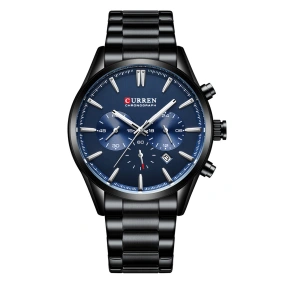  Curren 8446 Black-Blue