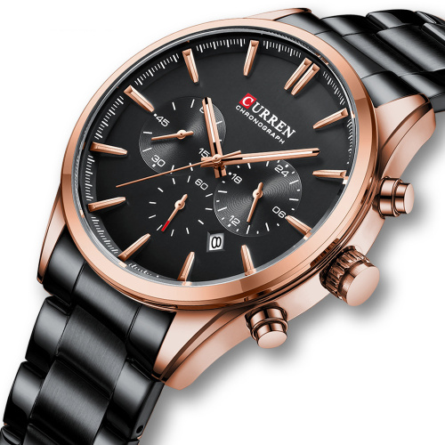 Годинник чоловічий Curren 8446 Rose Gold-Black-0