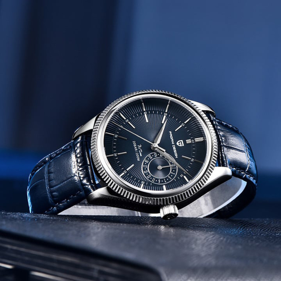 large Часы мужские Pagani Design PD-1689 Silver-Blue-Blue 1