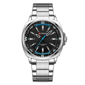  Curren 8455 Silver-Black