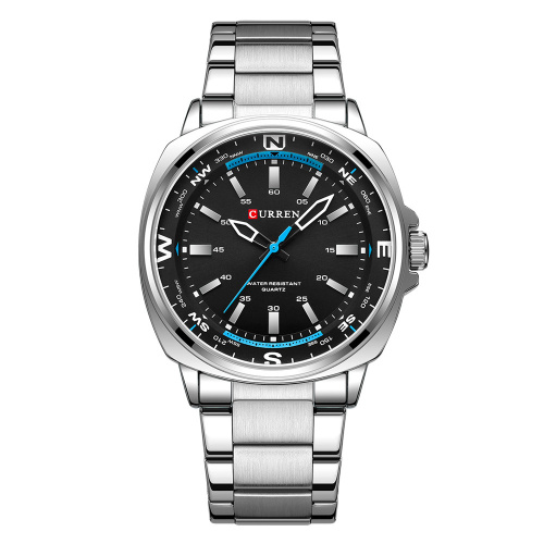 Часы мужские Curren 8455 Silver-Black Sailor