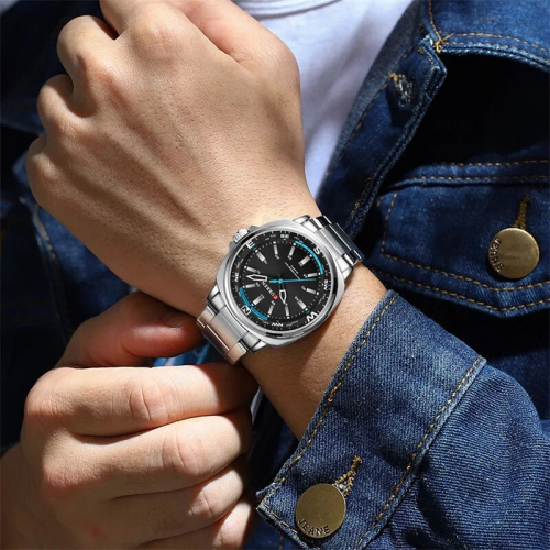 Часы мужские Curren 8455 Silver-Black Sailor-2