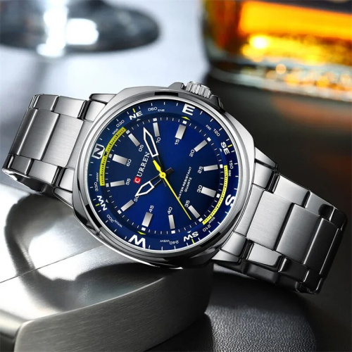 Часы мужские Curren 8455 Silver-Blue Sailor-1