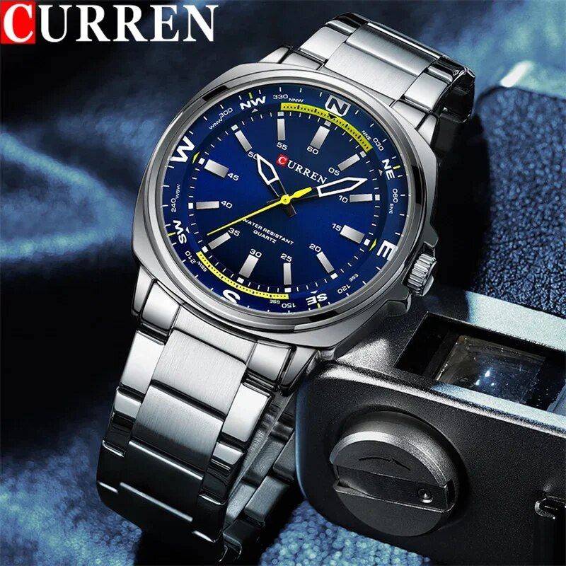 large Часы мужские Curren 8455 Silver-Blue Sailor 0