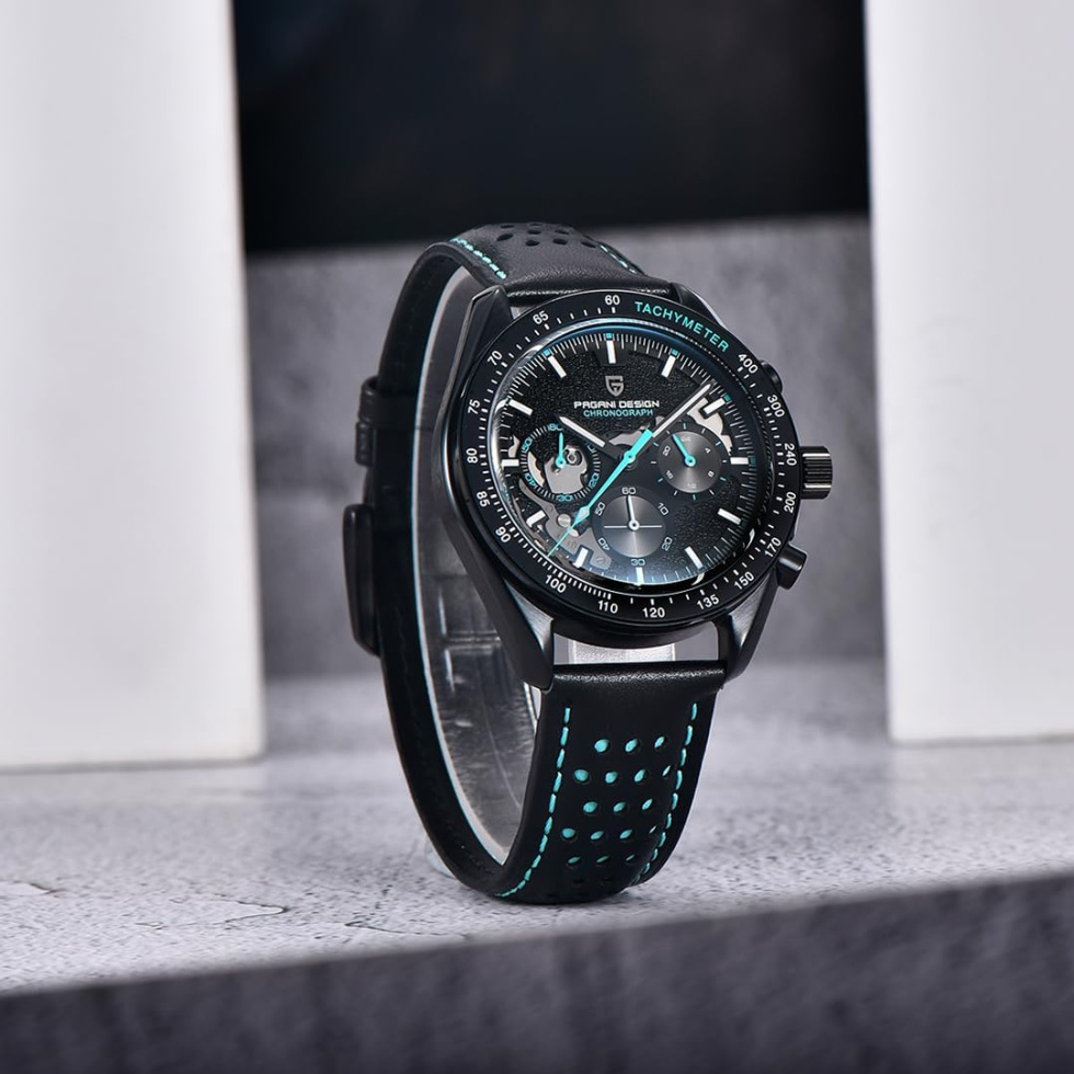 large Часы мужские Pagani Design PD-1779 Black-Blue 2