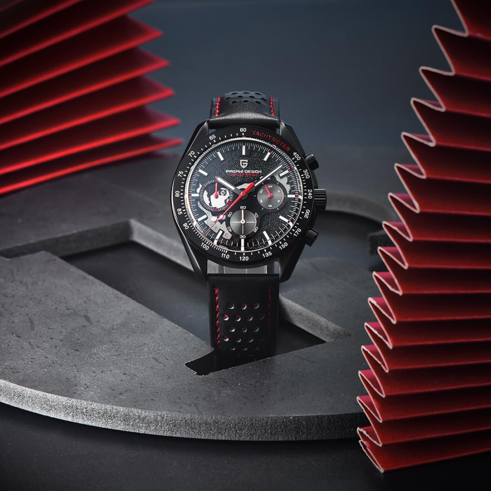 large Часы мужские Pagani Design PD-1779 Black-Red 0
