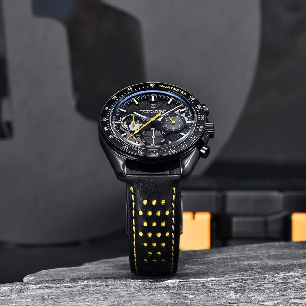 large Часы мужские Pagani Design PD-1779 Black-Yellow 0