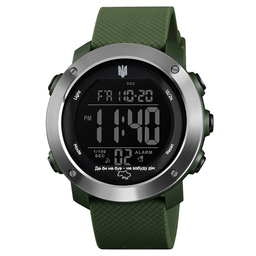 Часы мужские Awarder 033     Army Green-Silver-Black