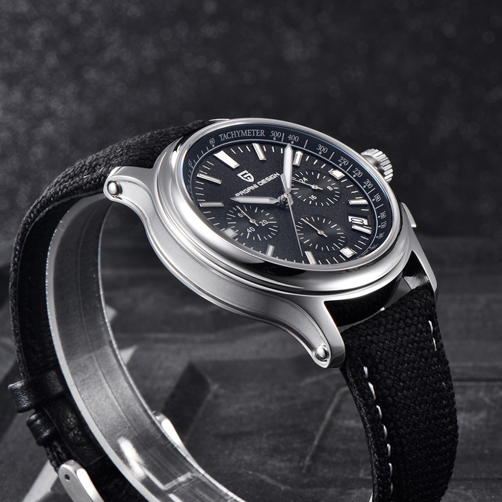 large Часы мужские Pagani Design PD-1781 Black-Silver-Black 0