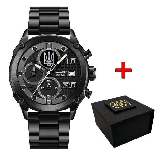 Часы мужские Awarder 016 Black-Black Steel Silver