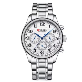  Curren 8466 Silver-White