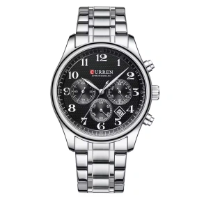  Curren 8466 Silver-Black