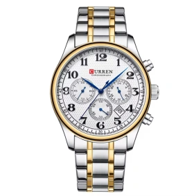  Curren 8466 Silver-Gold-White