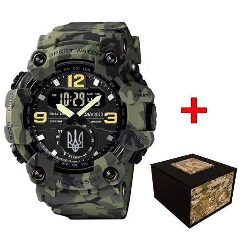 Часы мужские Awarder 004 Camo Green Silver