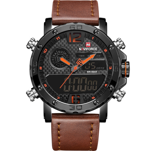 Часы мужские NaviForce NF9134M Brown-Orange
