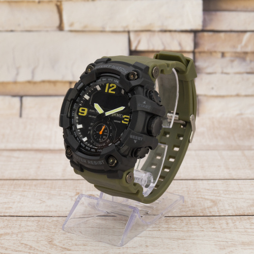 Часы мужские Skmei 1637 Black-Military Wristband-1