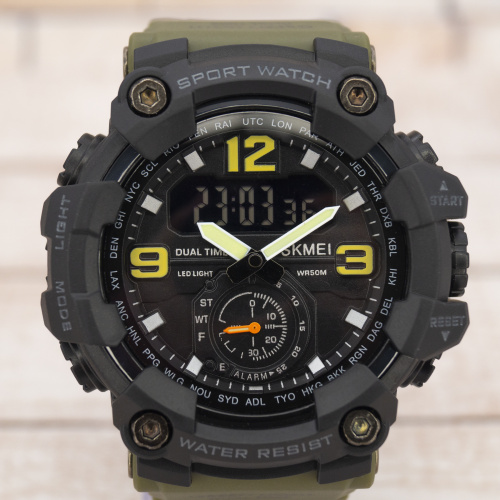 Часы мужские Skmei 1637 Black-Military Wristband-3