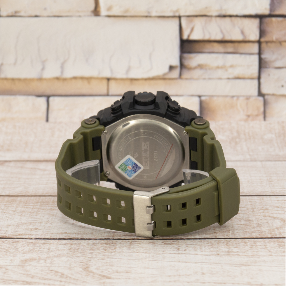 Живые фото часов Skmei 1637 Black-Military Wristband 4
