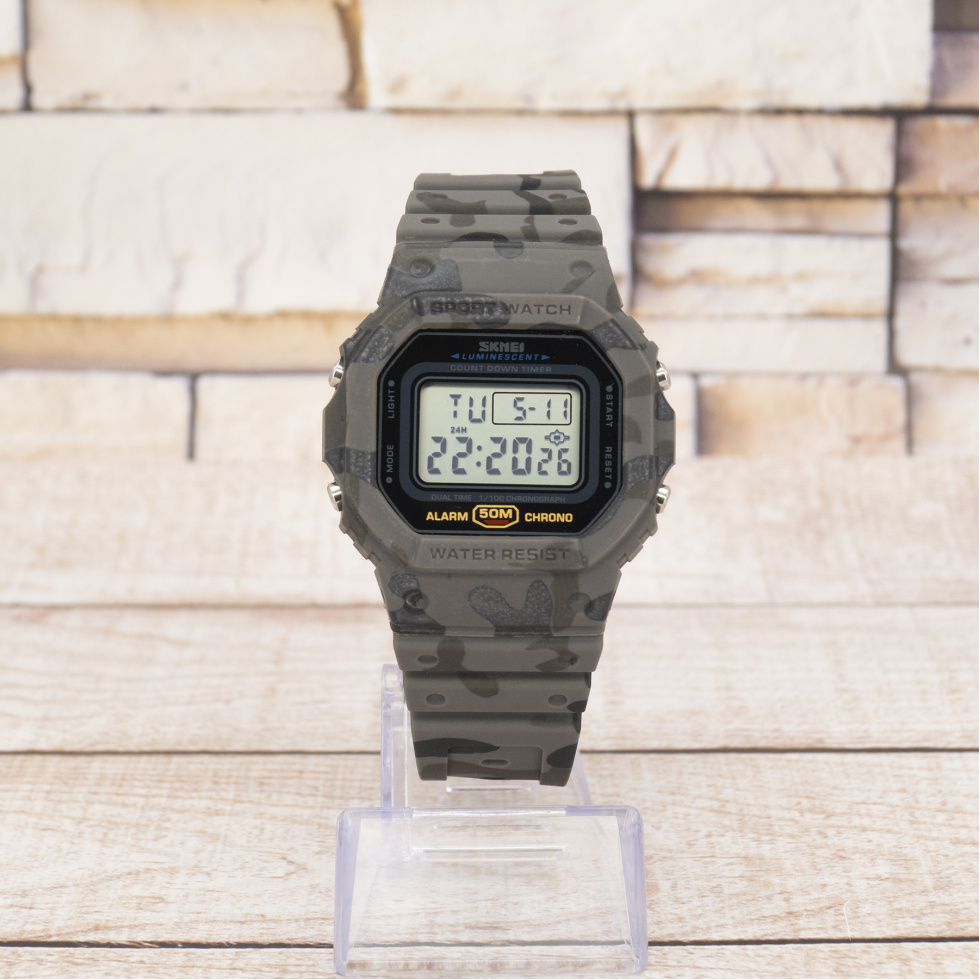 Живые фото часов Skmei 1628CMGY Camo gray 0