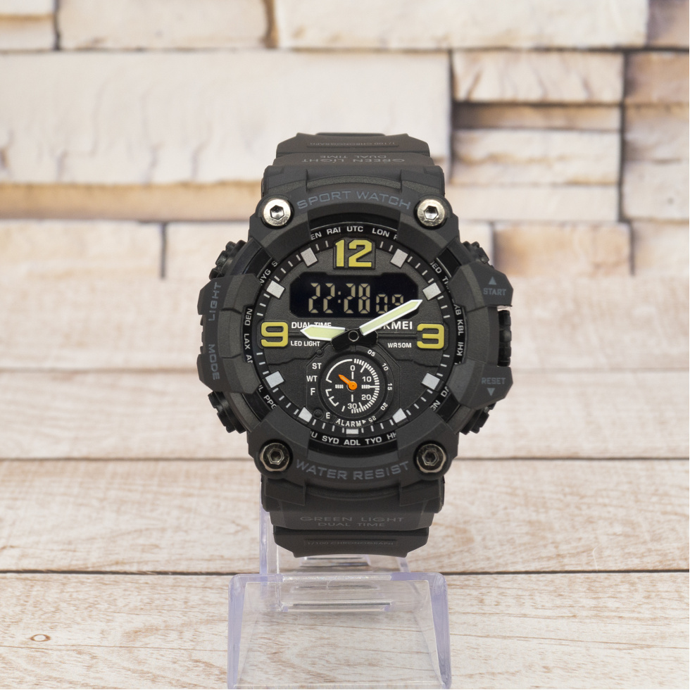 Живые фото часов Skmei 1965BK black 0