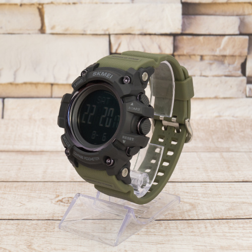 Часы мужские Skmei 1356AG Army Green + Compass-1
