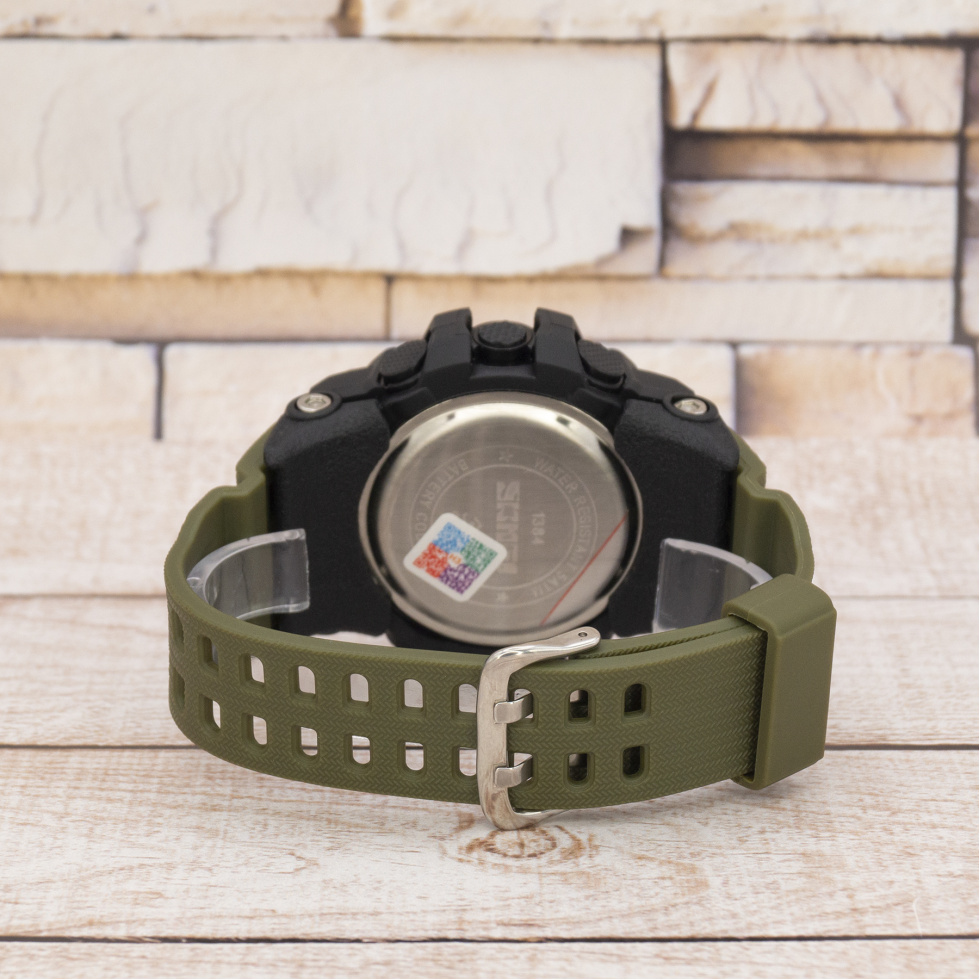 Живые фото часов Skmei 1384 Black-Military Wrisband 3