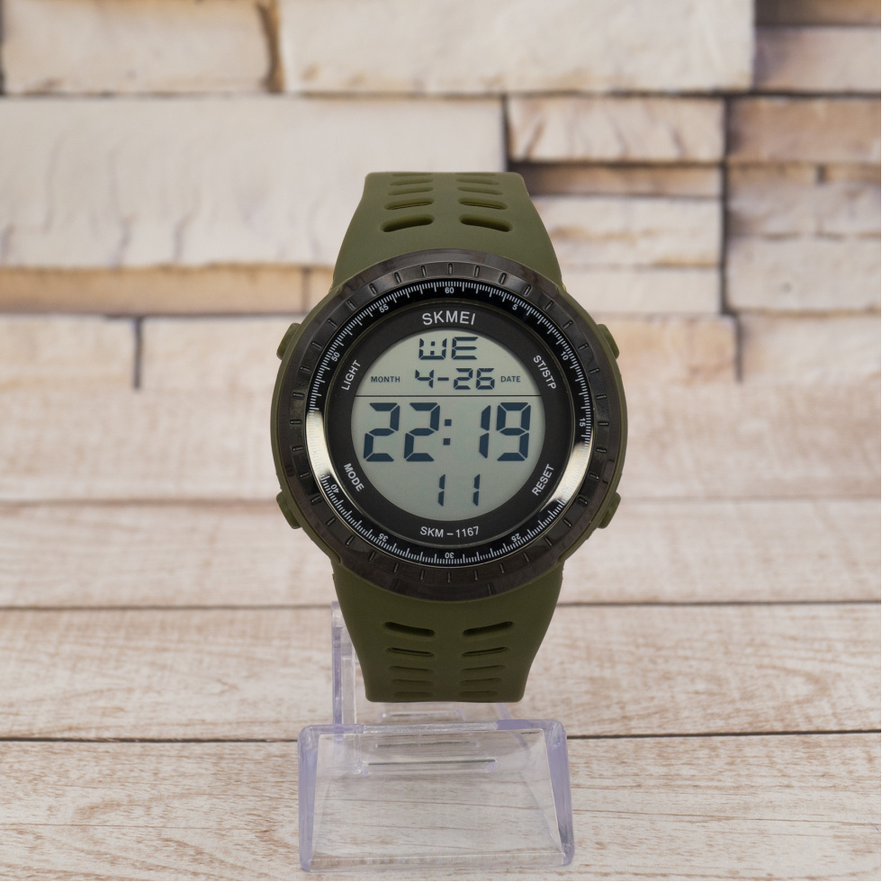 Живые фото часов Skmei 1167AG Army Green 0