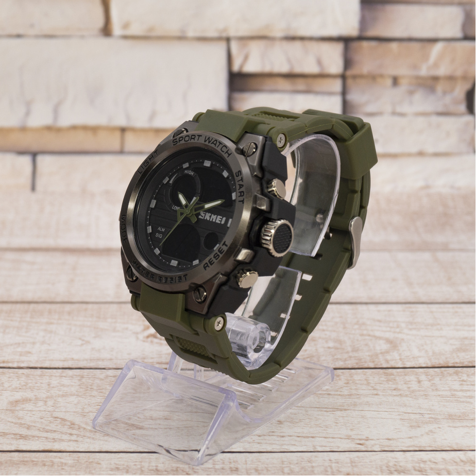 Живые фото часов Skmei 2031AG Army Green 1