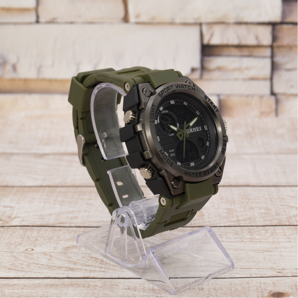 Живые фото часов Skmei 2031AG Army Green 2