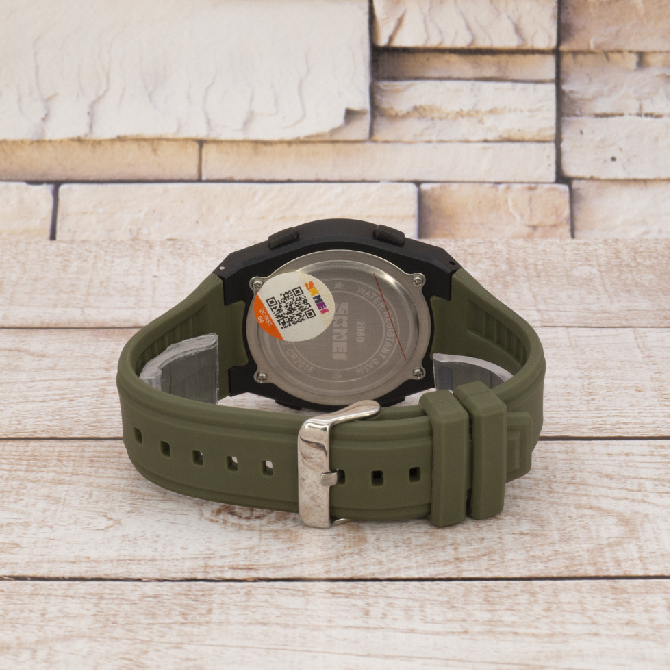Живые фото часов Skmei 2080AG Army Green 3