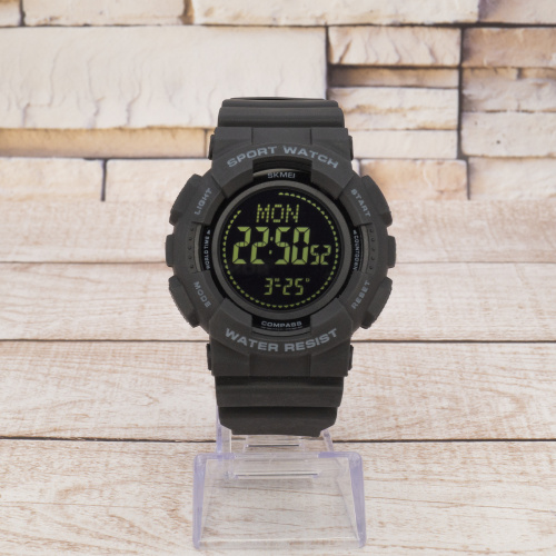 Часы мужские Skmei 2077 Black + Compass-0