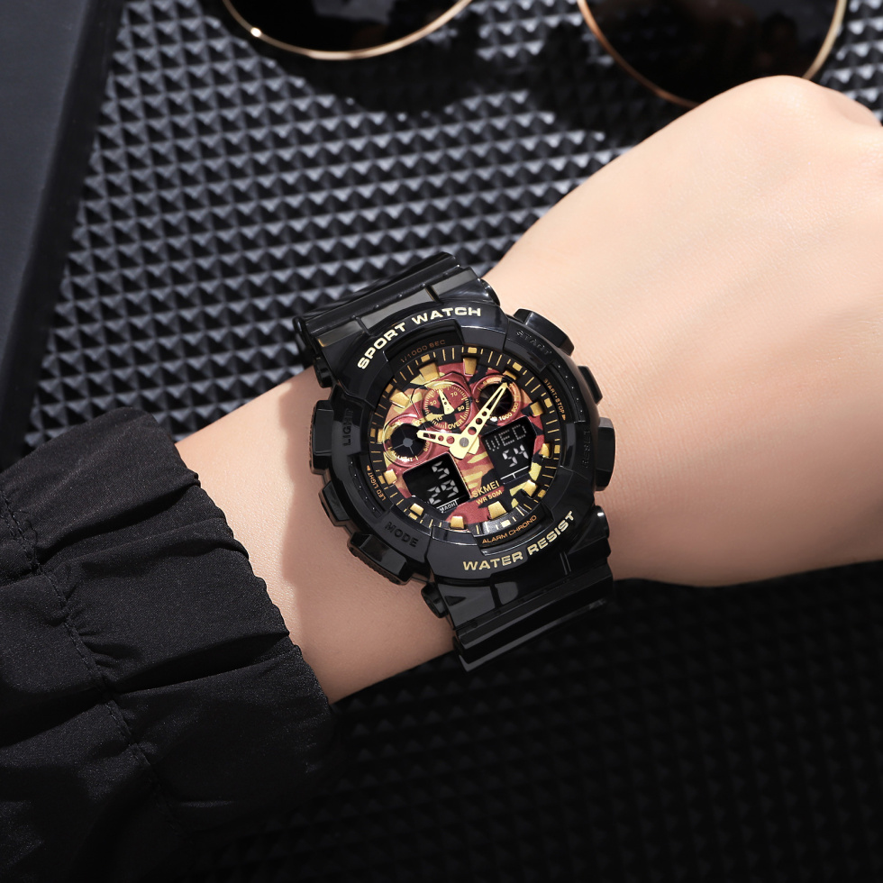 large Часы мужские Skmei 1832CMBKGD Black-Gold Camo 1