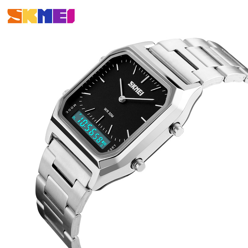 large Часы мужские Skmei 1220SIBK Silver-Black 1