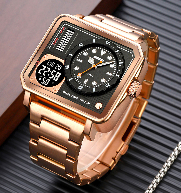large Часы мужские Skmei 2025RG Rose Gold 2
