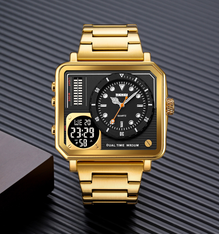 large Годинник чоловічий Skmei 2025GD Gold 2