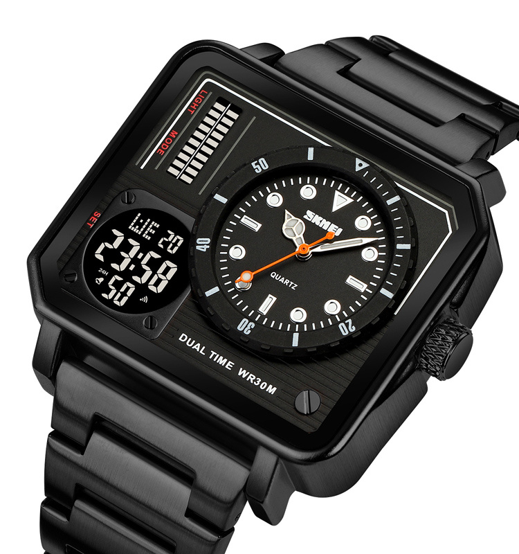 large Годинник чоловічий Skmei 2025BK Black 0