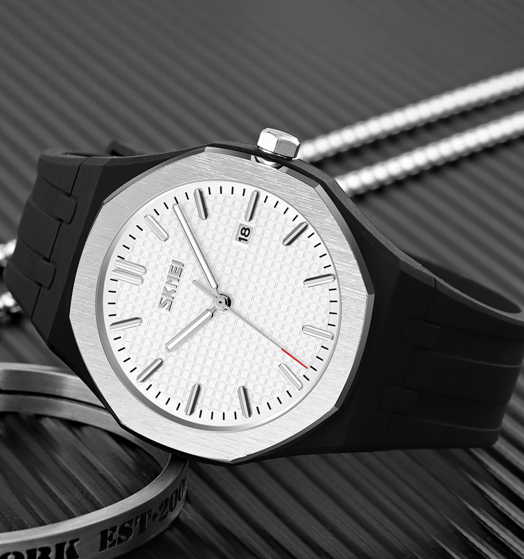 large Годинник чоловічий Skmei 9299BKWT Black-White 2