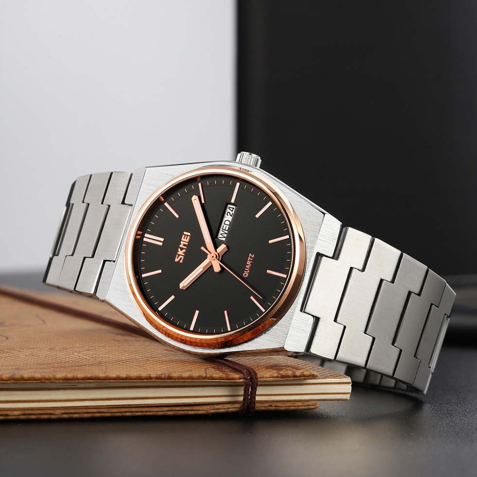 large Годинник чоловічий Skmei 9288SIRGBK Silver-Rose Gold-Black 2