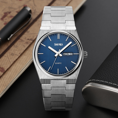 Часы мужские Skmei 9288SIBU Silver-Blue-2