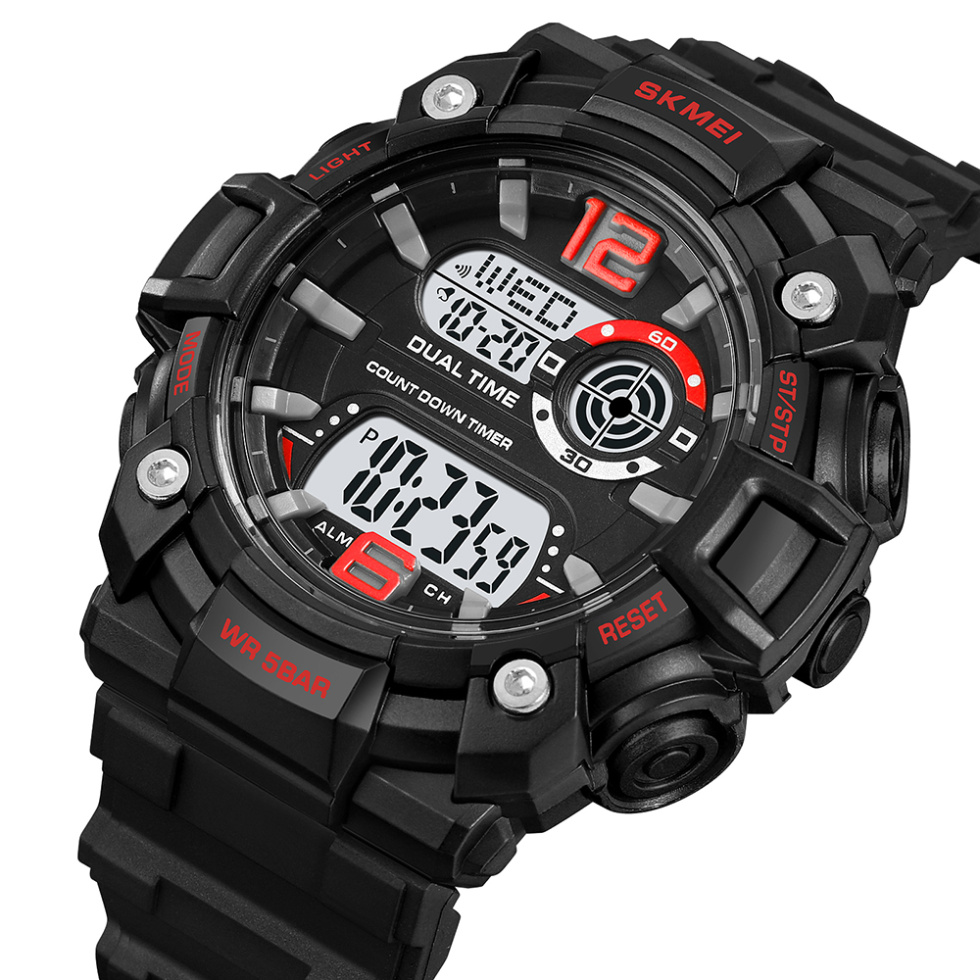 large Часы мужские Skmei 2018RDWT Red-White 0