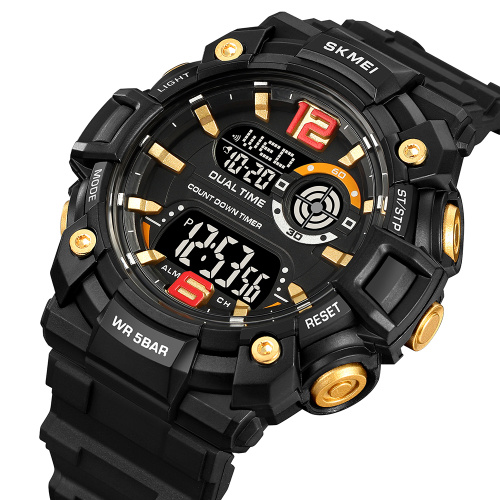 Часы мужские Skmei 2018GDBK Gold-Black-0