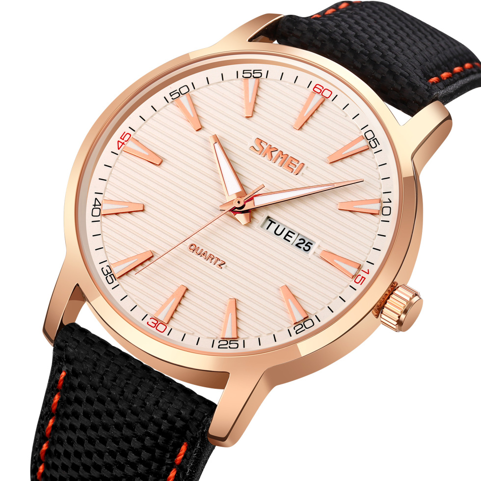 large Часы мужские Skmei 9303RGSI Rose Gold-Silver 0