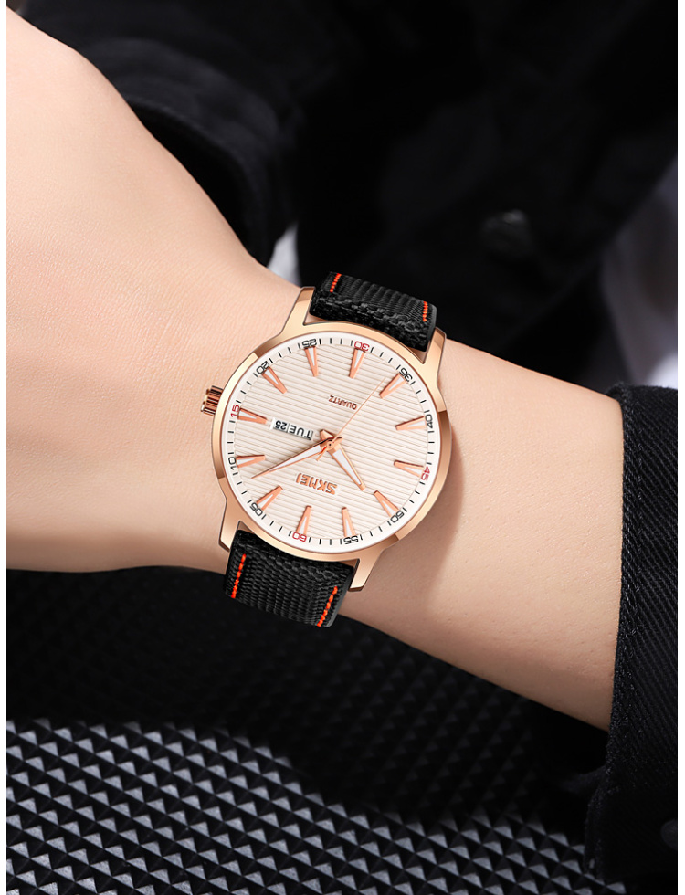 large Часы мужские Skmei 9303RGSI Rose Gold-Silver 1
