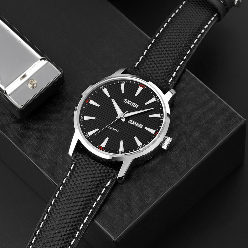 Годинник чоловічий Skmei 9303SIBK Silver-Black-1