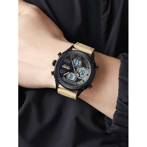 Часы мужские Skmei 1975LLTBNWT Light Brown-White Leather.-1